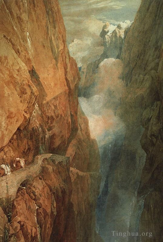 约瑟夫·马洛德·威廉·特纳 的油画作品 -  《圣哥特河的航道,1804》