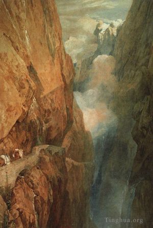 艺术家约瑟夫·马洛德·威廉·特纳作品《圣哥特河的航道,1804》