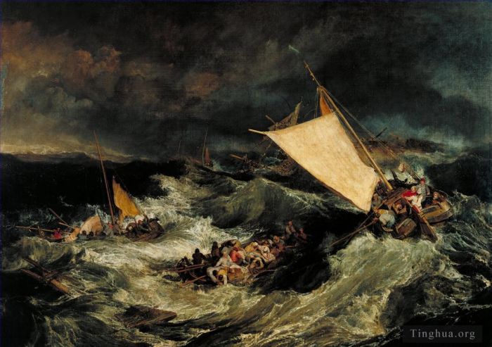 约瑟夫·马洛德·威廉·特纳 的油画作品 -  《沉船特纳》