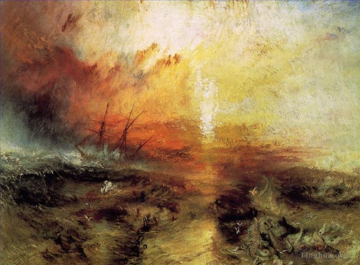 约瑟夫·马洛德·威廉·特纳 的油画作品 -  《奴隶船特纳》