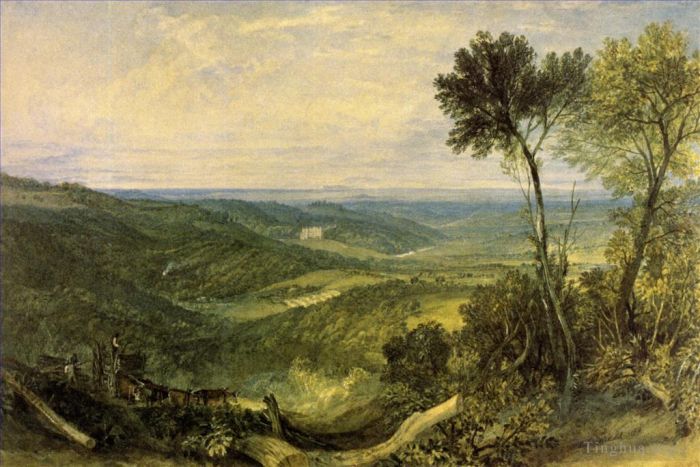 约瑟夫·马洛德·威廉·特纳 的油画作品 -  《阿什伯纳姆谷》