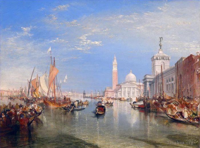 约瑟夫·马洛德·威廉·特纳 的油画作品 -  《威尼斯,多加纳和圣乔治马焦雷特纳》