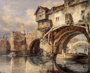 艺术家约瑟夫·马洛德·威廉·特纳作品《什鲁斯伯里的威尔士桥》