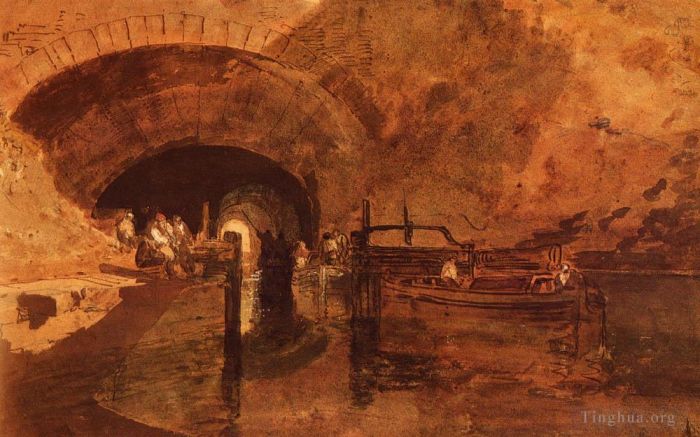 约瑟夫·马洛德·威廉·特纳 的各类绘画作品 -  《利兹附近的运河隧道》