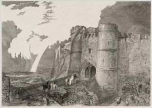 艺术家约瑟夫·马洛德·威廉·特纳作品《卡里斯布鲁克城堡细节特纳》