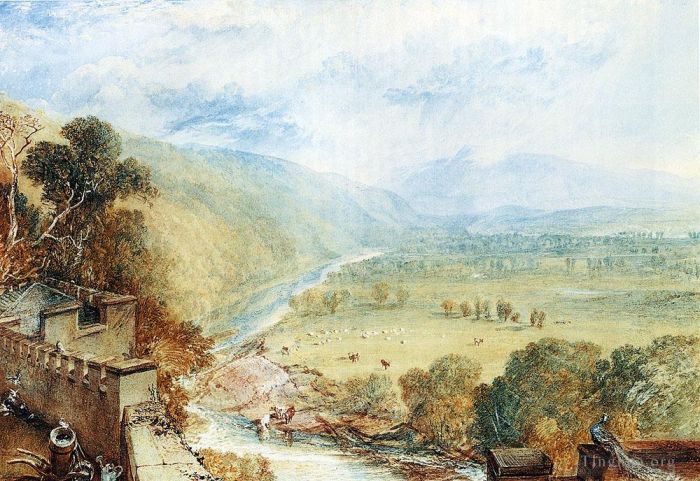 约瑟夫·马洛德·威廉·特纳 的各类绘画作品 -  《从霍恩比城堡露台看英格尔伯勒》