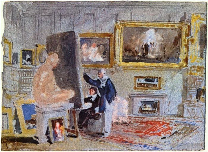 约瑟夫·马洛德·威廉·特纳 的各类绘画作品 -  《画架上的画家特纳》