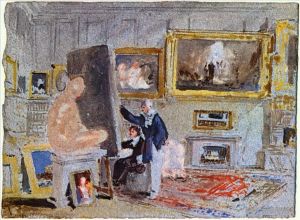艺术家约瑟夫·马洛德·威廉·特纳作品《画架上的画家特纳》