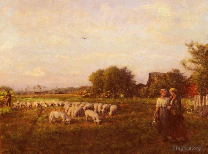 朱尔斯·阿道夫艾梅·路易斯·布勒东 的油画作品 -  《拉伯杰尔》