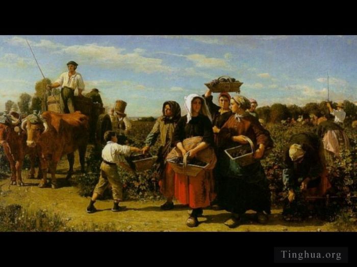 朱尔斯·阿道夫艾梅·路易斯·布勒东 的油画作品 -  《拉格朗日城堡的年份》