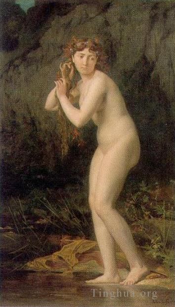 朱尔斯·约瑟夫·莱菲博瑞 的油画作品 -  《裸体洗澡》