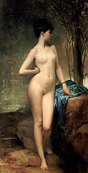 朱尔斯·约瑟夫·莱菲博瑞 的油画作品 -  《克洛伊,187裸体》