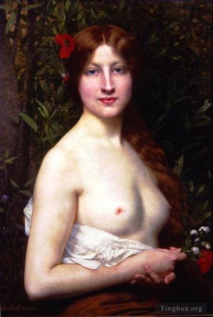 艺术家朱尔斯·约瑟夫·莱菲博瑞作品《半裸体,裸体》