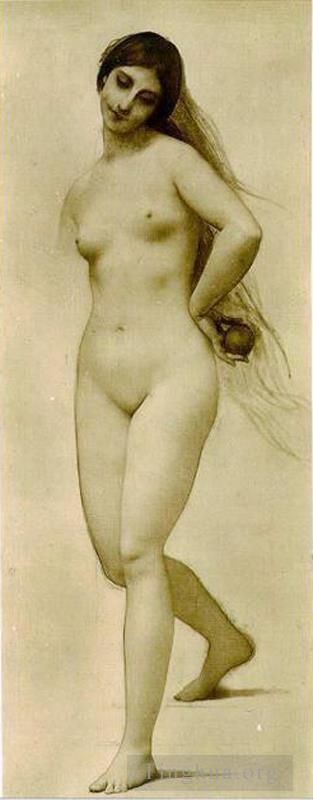 朱尔斯·约瑟夫·莱菲博瑞 的油画作品 -  《夏娃裸体》