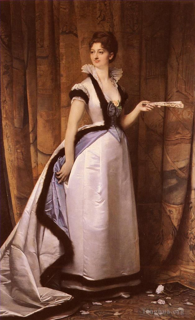 朱尔斯·约瑟夫·莱菲博瑞 的油画作品 -  《一个女人的肖像》