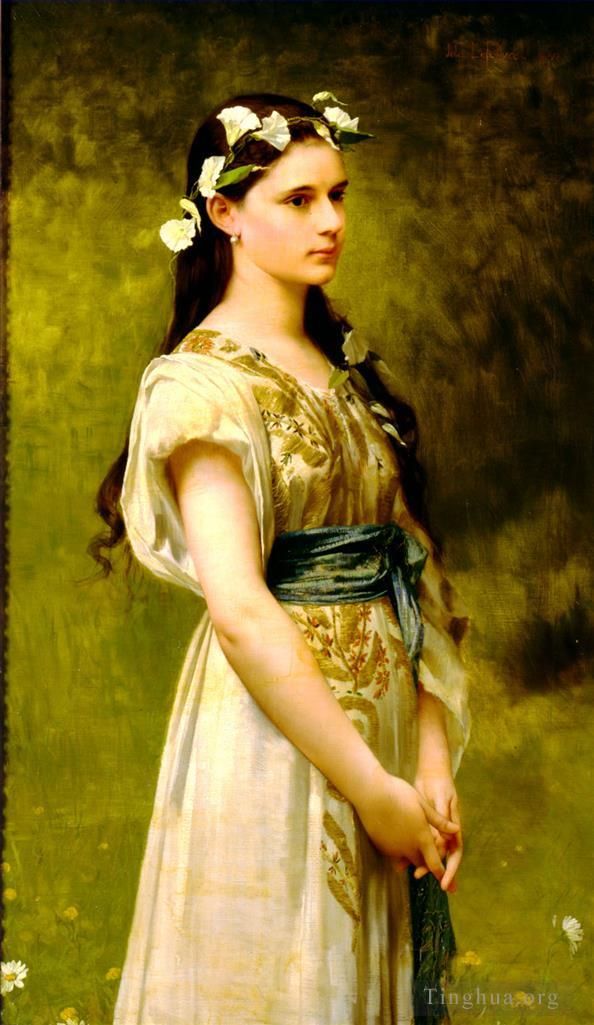 朱尔斯·约瑟夫·莱菲博瑞 的油画作品 -  《朱莉娅·福斯特·沃德的肖像》