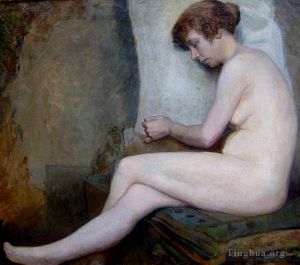 艺术家朱尔斯·约瑟夫·莱菲博瑞作品《苏珊娜裸体》