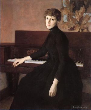艺术家朱利安·奥尔登·威尔作品《在钢琴旁》
