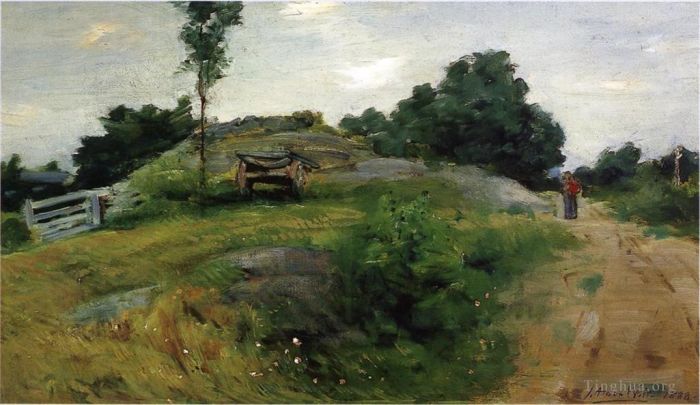 朱利安·奥尔登·威尔 的油画作品 -  《康涅狄格州场景》