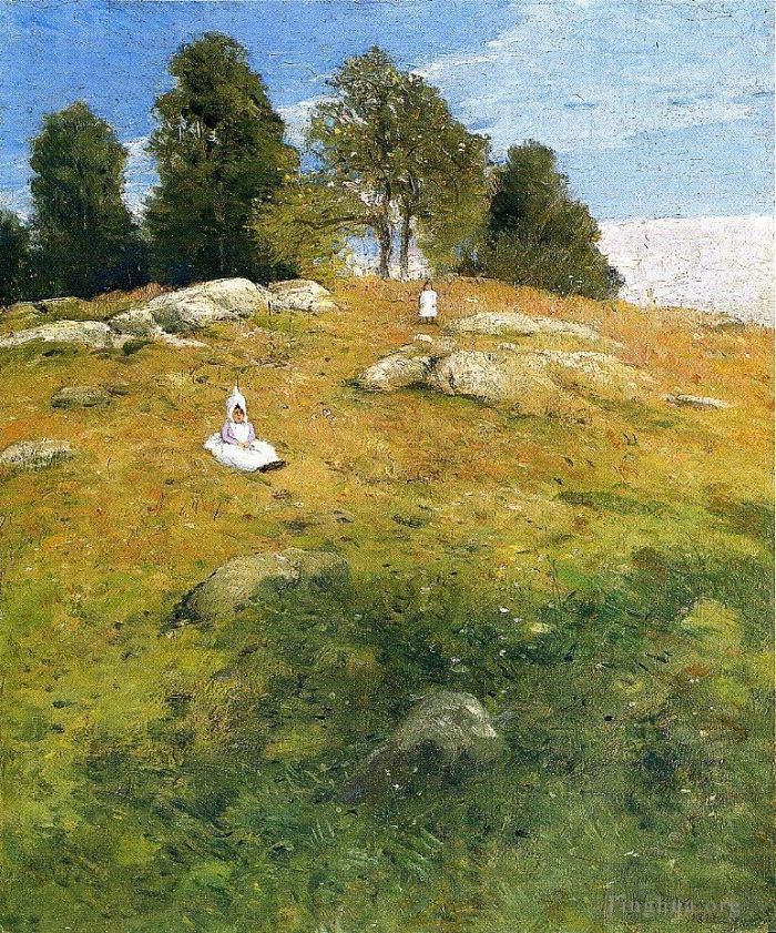 朱利安·奥尔登·威尔 的油画作品 -  《夏日午后欣纳科克风景》
