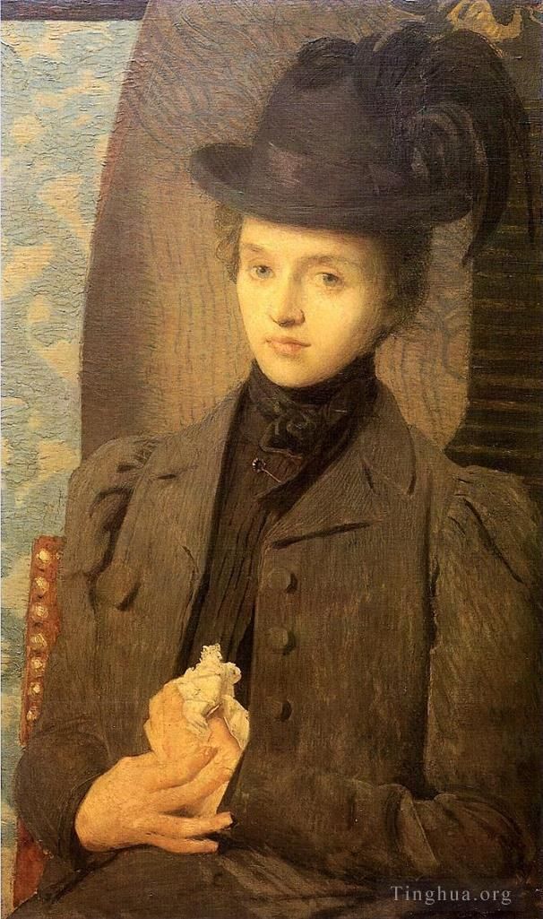 朱利安·奥尔登·威尔 的油画作品 -  《黑帽》