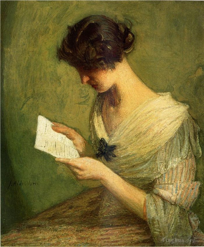 朱利安·奥尔登·威尔 的油画作品 -  《这封信》