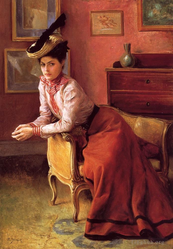 朱利叶斯·勒布朗·斯图尔特 的油画作品 -  《优雅的沙发》