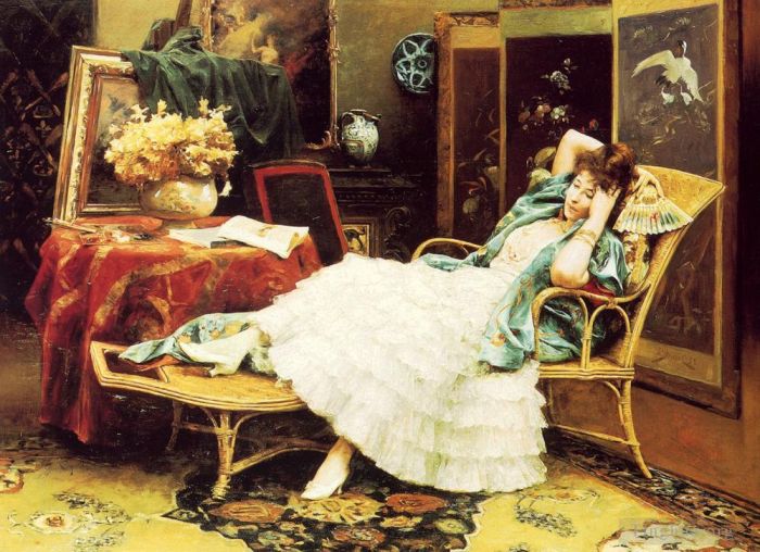 朱利叶斯·勒布朗·斯图尔特 的油画作品 -  《休息》