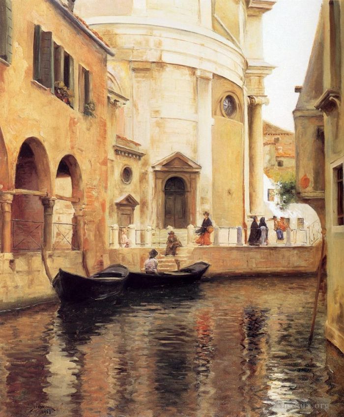 朱利叶斯·勒布朗·斯图尔特 的油画作品 -  《马达莱纳河》