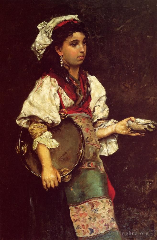 朱利叶斯·勒布朗·斯图尔特 的油画作品 -  《西班牙女孩》
