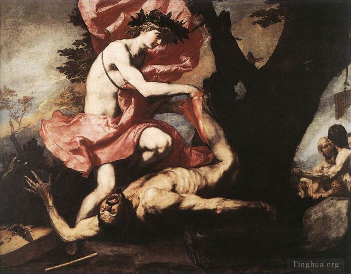胡塞佩·德·里贝拉 的油画作品 -  《阿波罗,剥皮,马尔西亚斯》