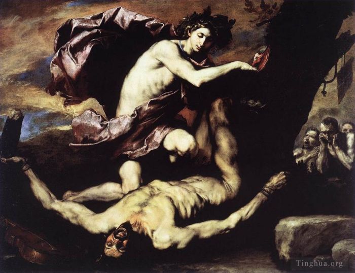 胡塞佩·德·里贝拉 的油画作品 -  《阿波罗和玛尔绪阿斯》