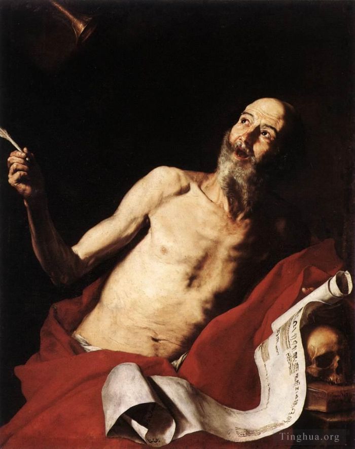 胡塞佩·德·里贝拉 的油画作品 -  《圣杰罗姆》