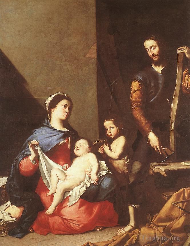 胡塞佩·德·里贝拉 的油画作品 -  《圣家族》