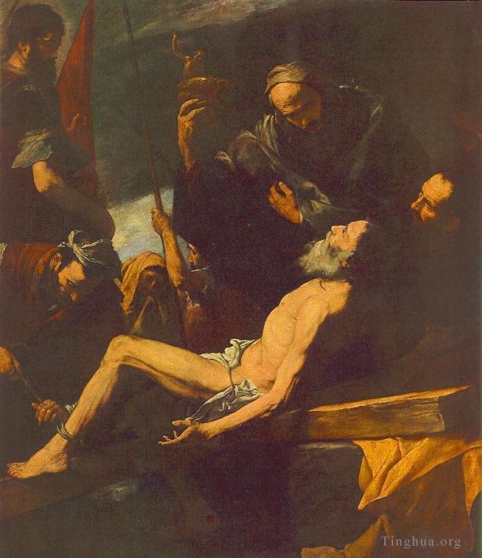 胡塞佩·德·里贝拉 的油画作品 -  《圣安德鲁的殉难》