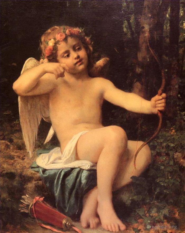 莱昂·巴兹勒·佩罗 的油画作品 -  《丘比特之箭天使》