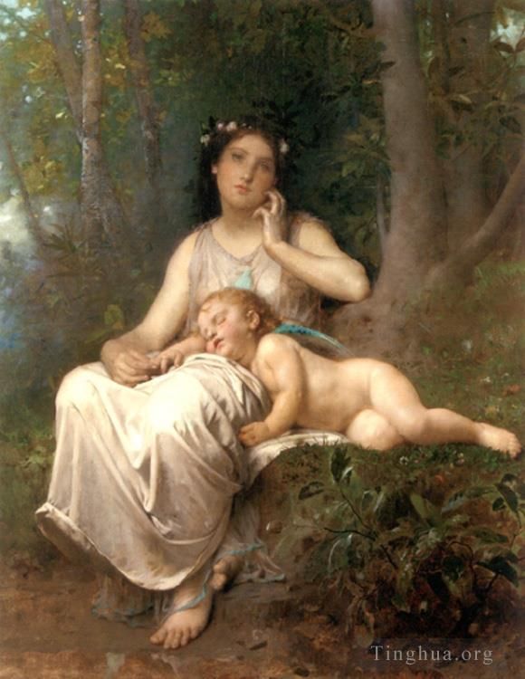 莱昂·巴兹勒·佩罗 的油画作品 -  《爱与纯真,1884》