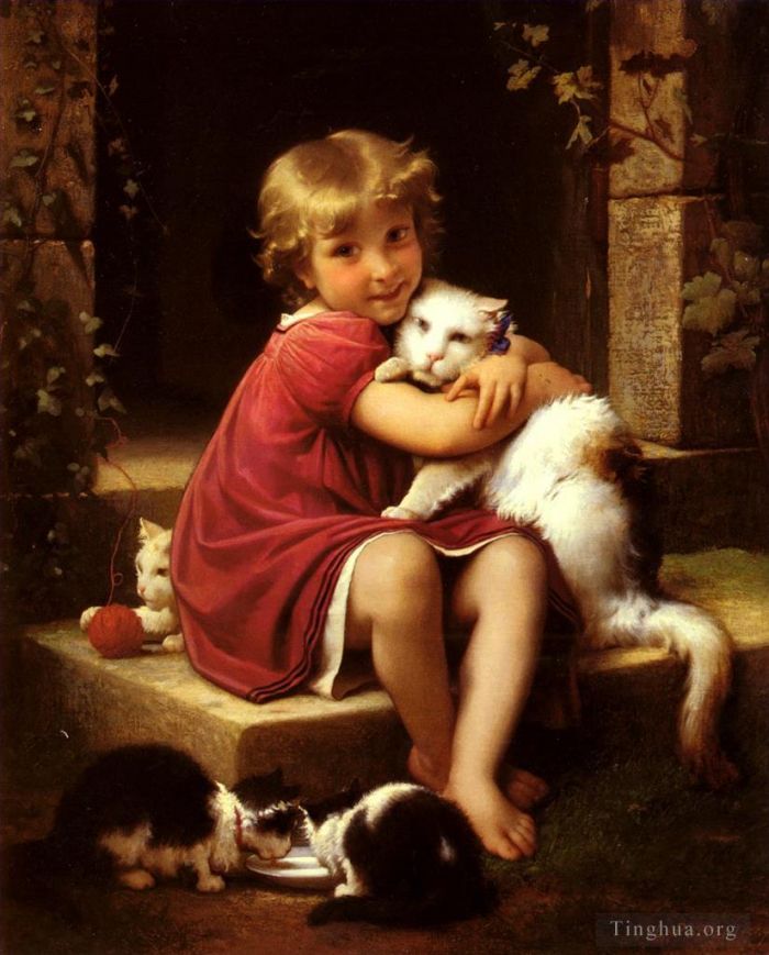 莱昂·巴兹勒·佩罗 的油画作品 -  《儿子最爱》