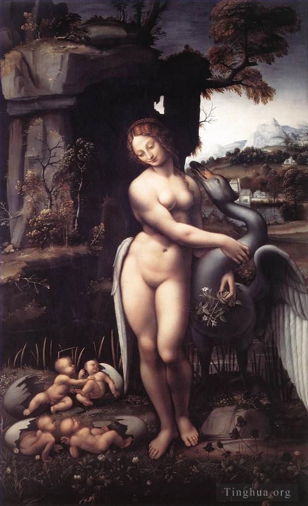 列奥纳多·达·芬奇 的油画作品 -  《丽达1508》