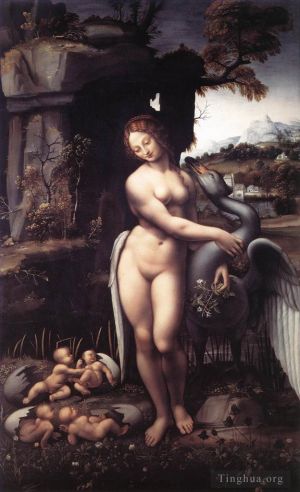 艺术家列奥纳多·达·芬奇作品《丽达1508》