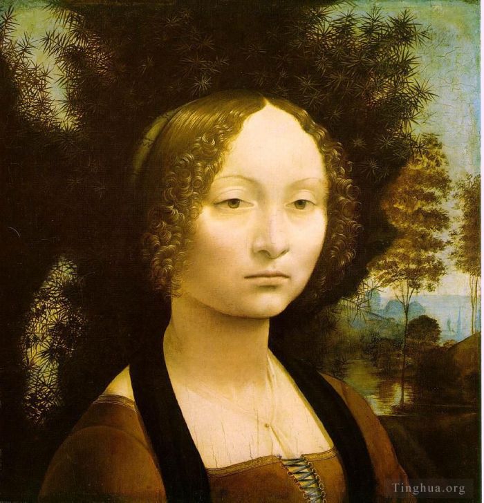 列奥纳多·达·芬奇 的油画作品 -  《吉内芙拉·本奇的肖像》
