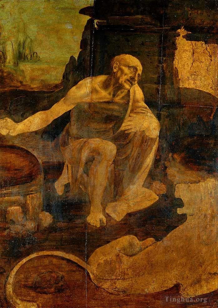 列奥纳多·达·芬奇 的油画作品 -  《圣杰罗姆》