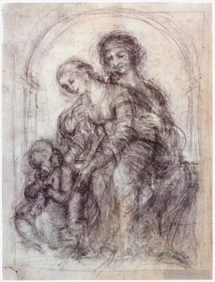 列奥纳多·达·芬奇 的各类绘画作品 -  《圣安妮设计》