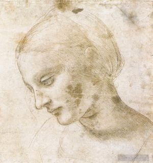 艺术家列奥纳多·达·芬奇作品《对女性头部的研究》