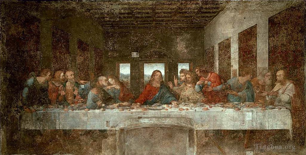 列奥纳多·达·芬奇作品《最后的晚餐（壁画修复前）》