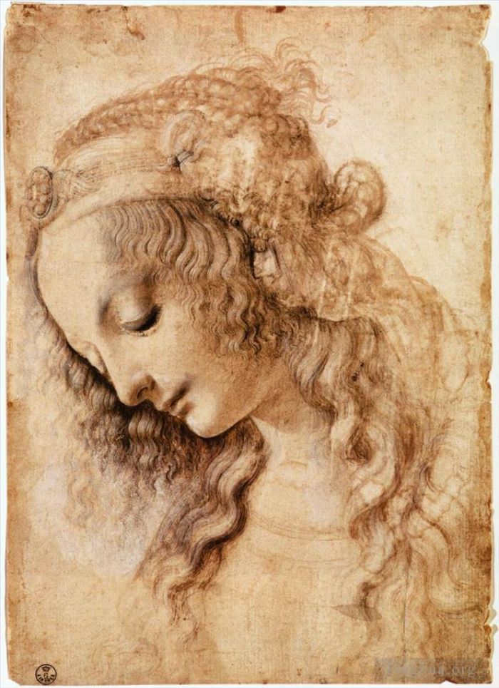 列奥纳多·达·芬奇 的各类绘画作品 -  《女人头》