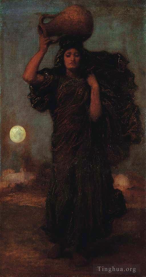 弗雷德里克·莱顿爵士 的油画作品 -  《尼罗河女人》