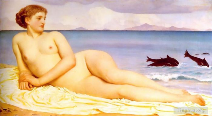 弗雷德里克·莱顿爵士 的油画作品 -  《海岸仙女阿克泰亚,1868》