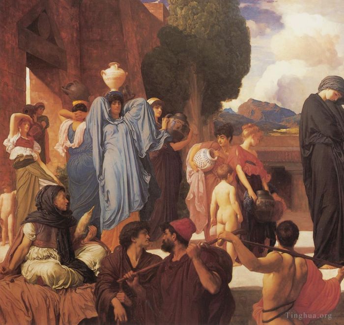 弗雷德里克·莱顿爵士 的油画作品 -  《俘虏安德洛玛克离开》