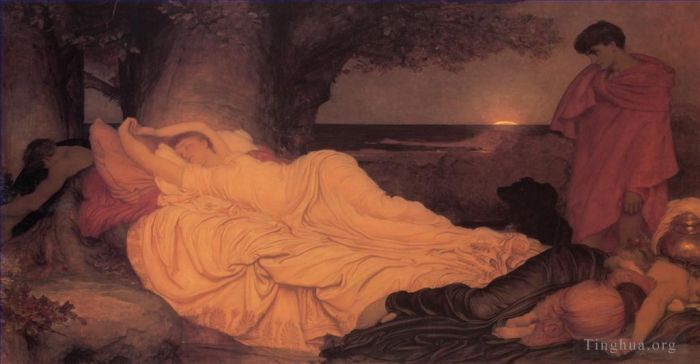弗雷德里克·莱顿爵士 的油画作品 -  《赛蒙和伊菲革涅亚》